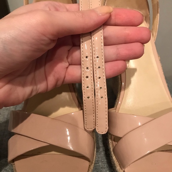 NWOT Nine West Nude Wedges - Picture 6 of 7